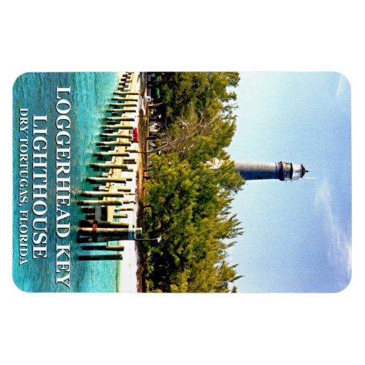 Loggerhead Key Lighthouse, Dry Tortugas Florida Magneet (Horizontaal)