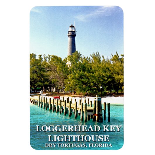 Loggerhead Key Lighthouse, Dry Tortugas Florida Magneet (Verticaal)