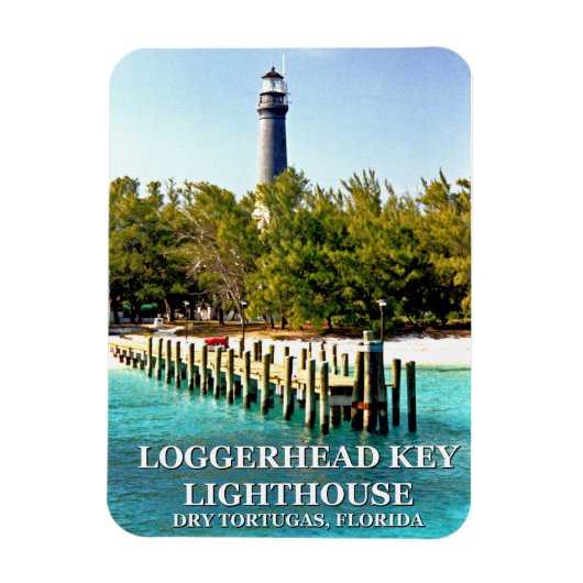 Loggerhead Key Lighthouse, Dry Tortugas Florida Magneet (Verticaal)