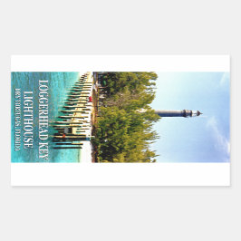 Loggerhead Key Lighthouse, Dry Tortugas Florida Rechthoekige Sticker