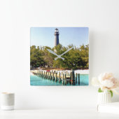 Loggerhead Key Lighthouse, Dry Tortugas Florida Vierkante Klok (Huis)