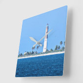 Loggerhead Key Lighthouse, Dry Tortugas Florida Vierkante Klok (Hoek)