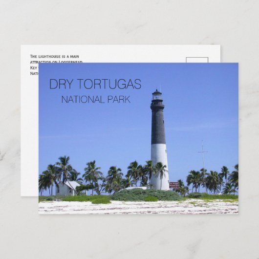 Loggerhead Key Lighthouse, Dry Tortugas NP Briefkaart (Voorkant / Achterkant)