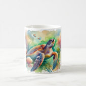 Loggerhead Sea Turtle 010824AREF108 - Watercolor Koffiemok (Center)