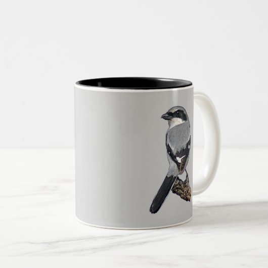 Loggerhead Shrike Tweekleurige Koffiemok (Voorkant rechts)