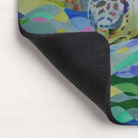 Loggerhead Turtle Colorful Art Muismat (Hoek)