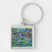 Loggerhead Turtle Colorful Art Sleutelhanger (Voorkant)