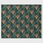 Loggerhead Zee Turtle Artistic Portret Cadeaupapier (Vlak)