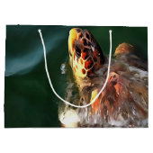 Loggerhead Zee Turtle Artistic Portret Large Cadeautasje (Achterkant)