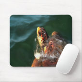 Loggerhead Zee Turtle Artistic Portret Muismat (Met muis)