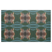 Loggerhead Zee Turtle Artistic Portret Stof (Fat Quarter)