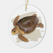 Loggerhead Zee Turtle Ceramic Ornament (Links)