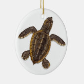 Loggerhead Zee Turtle Hatchling Ornament (Rechts)