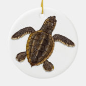 Loggerhead Zee Turtle Hatchling Ornament (Achterkant)