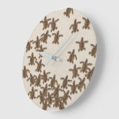 Loggerhead Zee Turtle Hatchlings Wall Clock Grote Klok (Hoek)