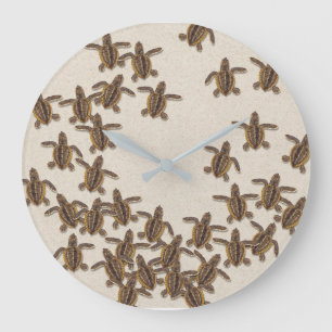 Loggerhead Zee Turtle Hatchlings Wall Clock Grote Klok