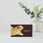 Loggerhead Zee Turtle Open Mouth Visitekaartje (Staand voorkant)