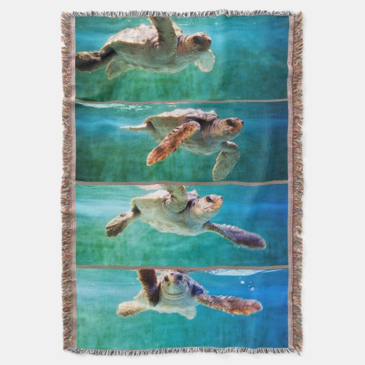 Loggerhead Zee Turtle Study Deken (Voorkant Verticaal)
