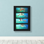 Loggerhead Zee Turtle Study Wrapped Canvas (Insitu (Houten vloer))