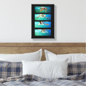 Loggerhead Zee Turtle Study Wrapped Canvas (Insitu (Slaapkamer))
