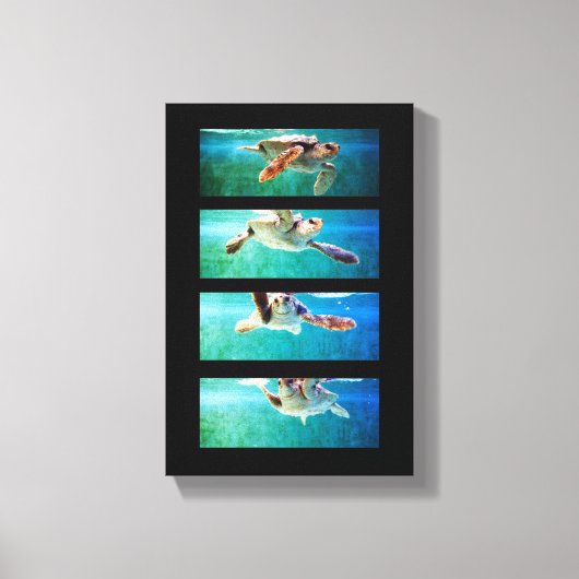 Loggerhead Zee Turtle Study Wrapped Canvas (Voorkant)