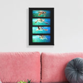 Loggerhead Zee Turtle Study Wrapped Canvas (Insitu (Woonkamer))