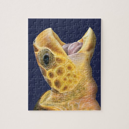 Loggerhead Zee Turtle with Open Mouth Puzzle Legpuzzel (Verticaal)