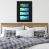 Loggerhead Zeeschildpad Studie Wrapped Canvas Afdruk (Insitu (Slaapkamer))