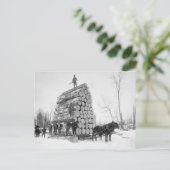 Loggers op het werk, 1890 briefkaart (Staand voorkant)