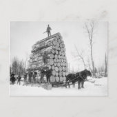 Loggers op het werk, 1890 briefkaart (Voorkant)