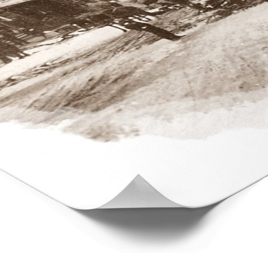 LOGGGERS IN DE STREETS VAN MESICK, MICHIGAN ~ 1909 POSTER (Hoek)