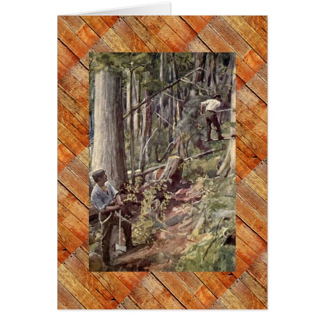 "Logging in British Columbia" Circa 1800's (Voorkant)