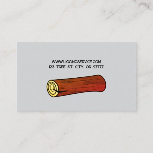 Logging Service Visitekaartje (Achterkant)