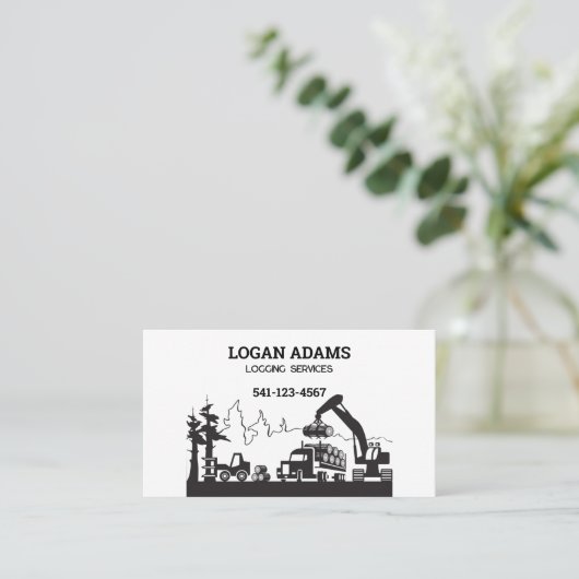 Logging Service Visitekaartje (Staand voorkant)