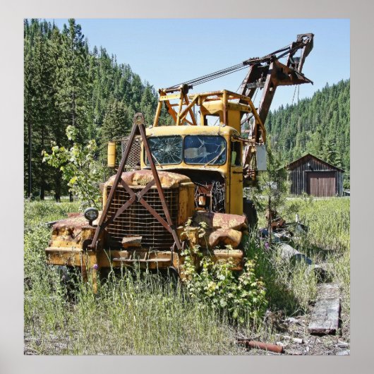Logging Truck - Burke Idaho Ghost Town Poster (Voorkant)