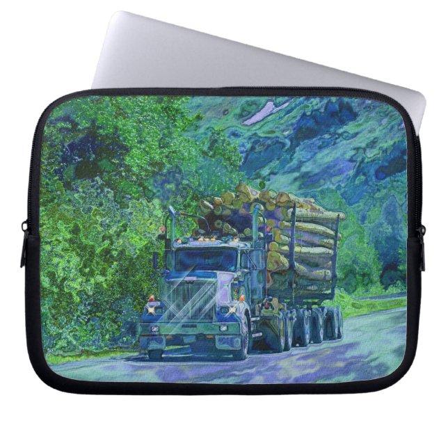Logging Truck Driver's Arty Laptop Mouw Sleeve (Voorkant)