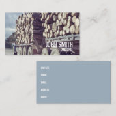 Logging Truck Hauling Wood Forestry Mill Visitekaartje (Voorkant / Achterkant)