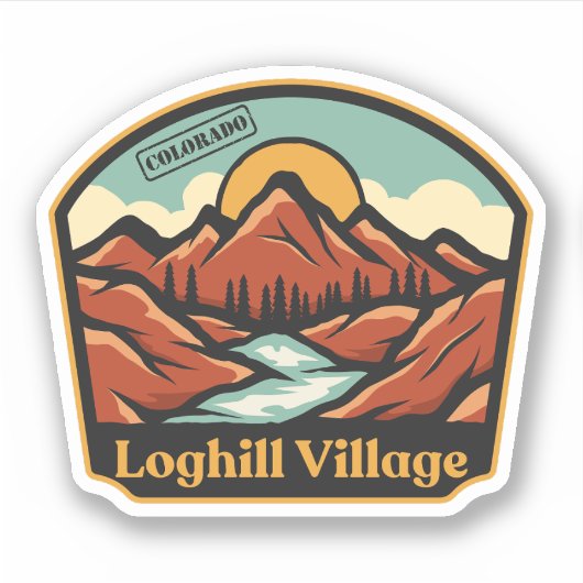 Loghill Village, Colorado Sticker (Voorkant)