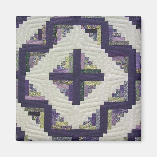Loghut Quilt Magneet (Voorkant)
