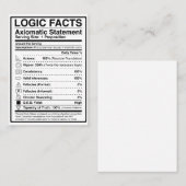 LOGIC_FACTS VISITEKAARTJE (Voorkant / Achterkant)