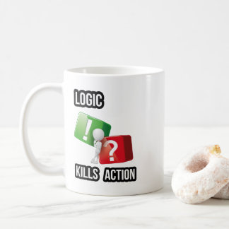 "Logic Kills Action" doeners mentaliteit, streetwe Koffiemok