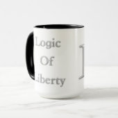 Logic of Liberty Logo Coffee Mok (Voorkant links)