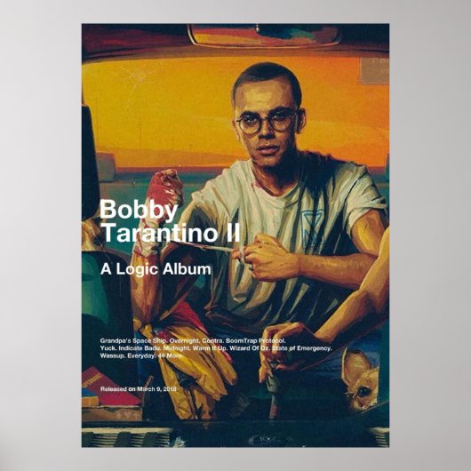 Logica Bobby Tarantino II Album Hoesje Poster (Voorkant)
