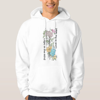 Logica in het hoofd, liefde in het hart hoodie
