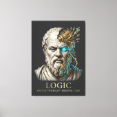 Logica - Oude Gedachten Moderne Code Cyberpunk Canvas Afdruk (Voorkant)