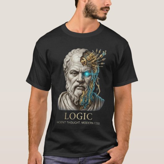 Logica - Oude Gedachten Moderne Code Cyberpunk T-shirt (Voorkant)