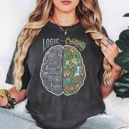 Logica Versus Creatief Hersendesign T-shirt