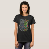 Logica Versus Creatief Hersendesign T-shirt (Voorkant volledig)