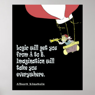 Logica zal u van A naar B overtuigen. Poster
