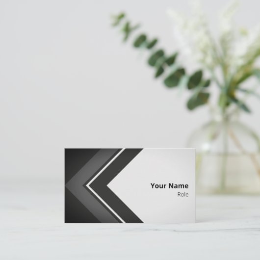 Logical Black Retro Arrow Visitekaartje (Staand voorkant)